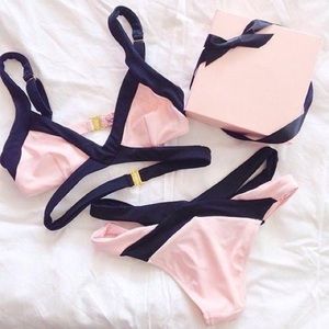 Pink cross bikini